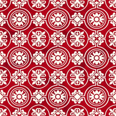 Vintage Çin arka plan sorunsuz eğrisi spiral yuvarlak çapraz fra