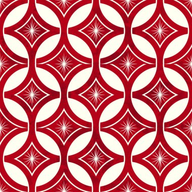 Sorunsuz Vintage Çin arka çerçeve yıldız flowe yuvarlak