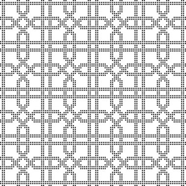 Yarı ton siyah sorunsuz geçmiş sekizgen yuvarlak çapraz geometri 