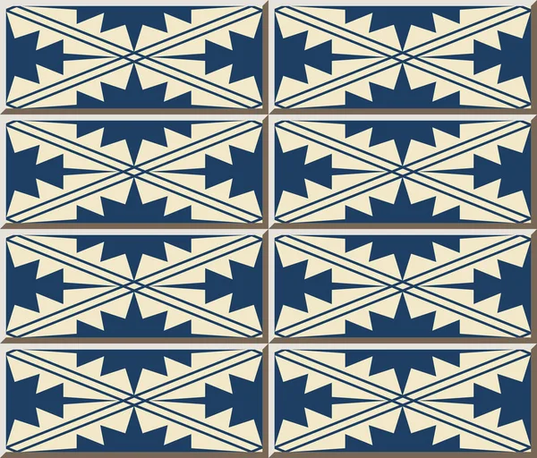Keramiska plattor mönster romb kontrollera gränsöverskridande geometri ram kaleidosco — Stock vektor