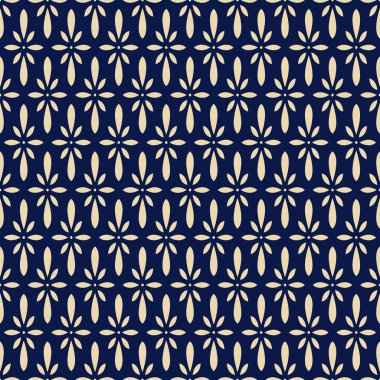 Sorunsuz arka plan retro lacivert Japon çiçek basma