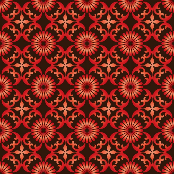 Fond d'écran sans couture rétro vintage dégradé rouge rond c — Image vectorielle