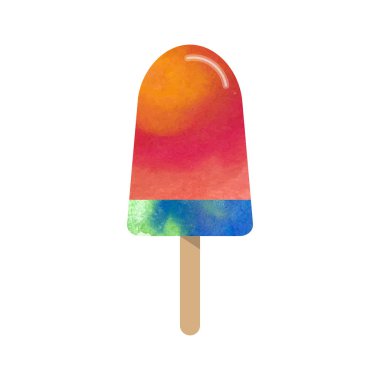 Renkli Sulu Boya doku dondurma dondurma tatlı summ vektör