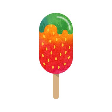 Renkli Sulu Boya doku dondurma dondurma tatlı summ vektör