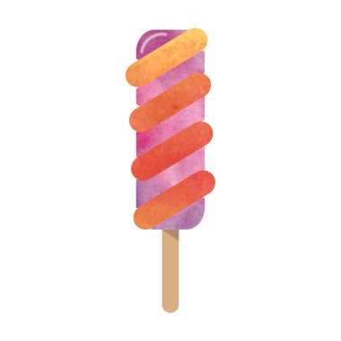 Renkli Sulu Boya doku dondurma dondurma tatlı summ vektör