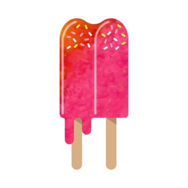 Renkli Sulu Boya doku dondurma dondurma tatlı summ vektör