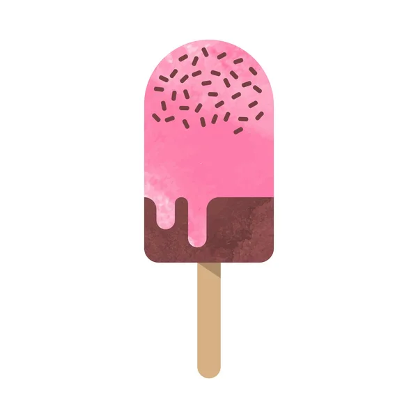 Colorido acuarela textura vector paleta helado dulce summ — Archivo Imágenes Vectoriales