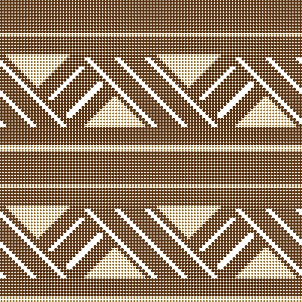 Patrón retro inconsútil colorido de medio tono cuadrado marrón aborigen — Vector de stock