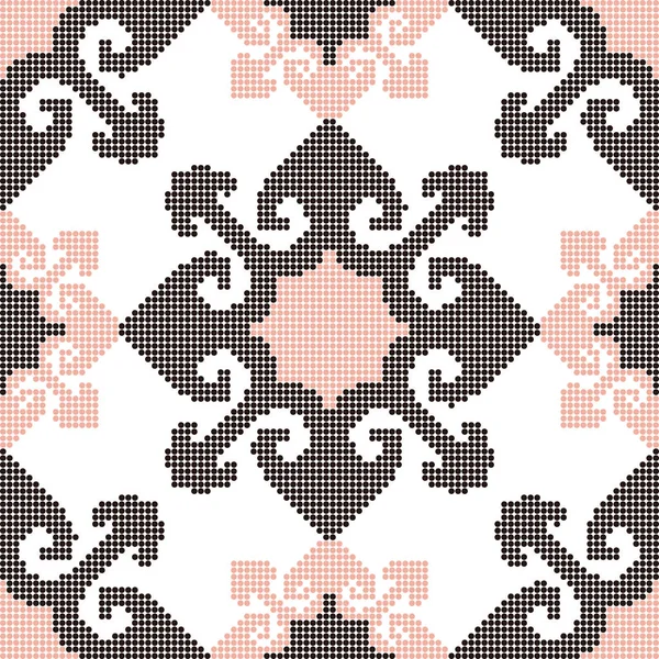 Demi-ton coloré sans couture motif rétro flèche spirale géométrie k — Image vectorielle