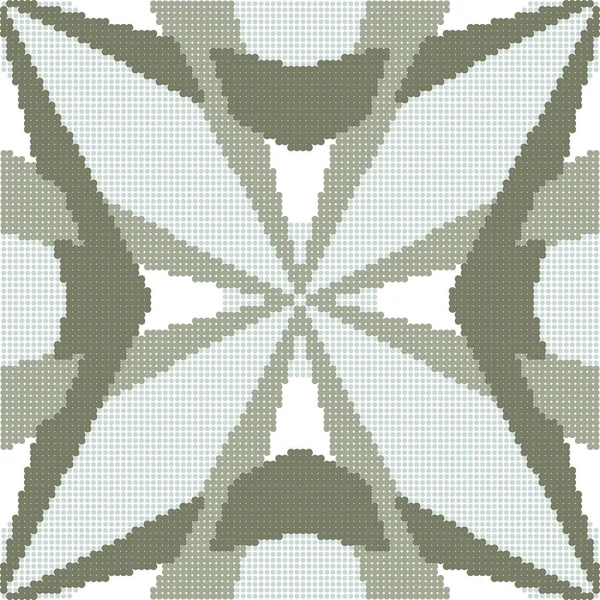 Halftone berwarna-warni pola retro tak berjahit memeriksa antar geometri - Stok Vektor