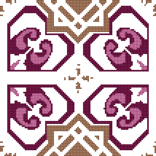 Halftone coloré motif rétro sans couture pourpre géométrie coeur s — Image vectorielle