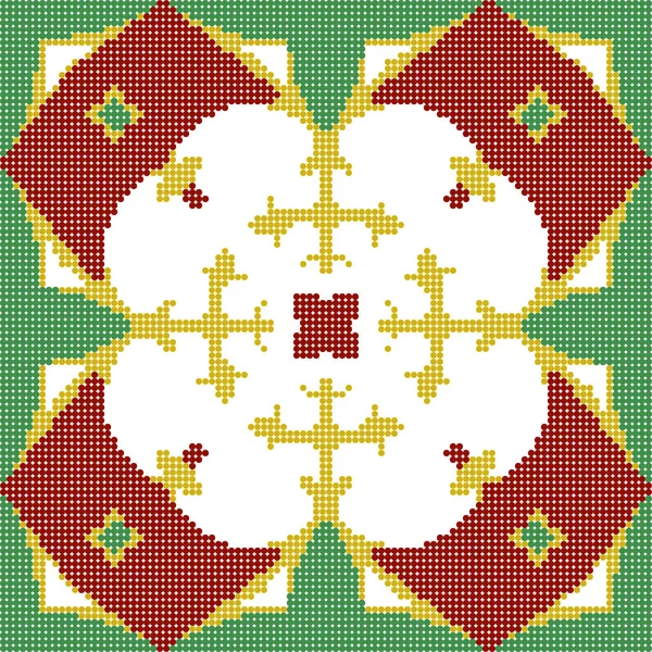 Barevné bezešvé retro vzorek polotónů královský kříž květ — Stockový vektor