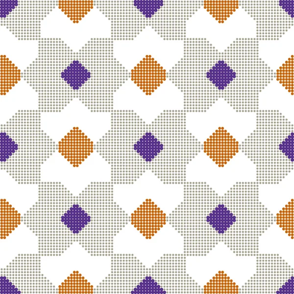 Patrón retro sin costuras de medio tono colorido polígono cuadrado cheque cr — Archivo Imágenes Vectoriales