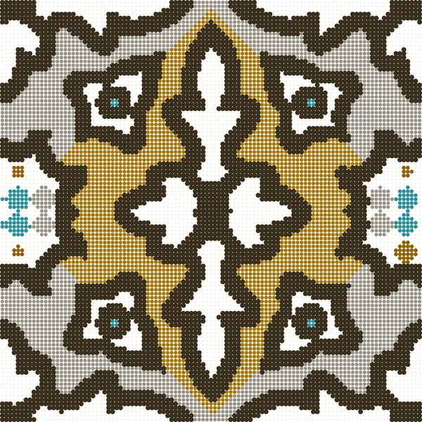 Demi-ton coloré sans couture motif rétro étoile kaléidoscope géome — Image vectorielle