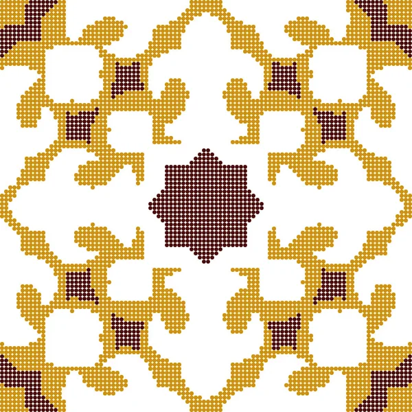 Motif rétro sans couture coloré demi-ton étoile jaune kaleidoscop — Image vectorielle