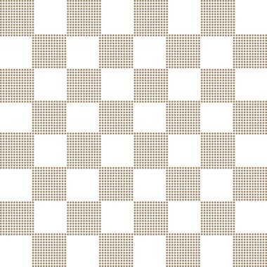 Yarı ton renkli Dikişsiz retro desen kahverengi kare cros kontrol