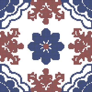 Yarı ton renkli Dikişsiz retro desen zarif kırmızı sarmal curv