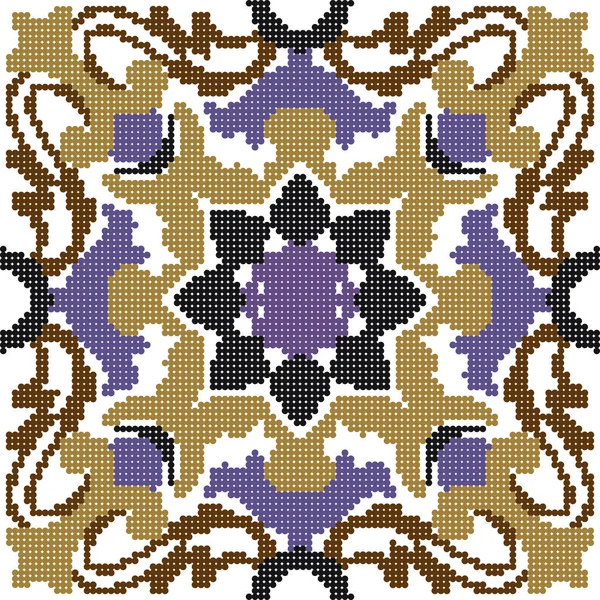 ハーフトーン カラフルなシームレスなレトロ パターン スパイラル紫茶色 flo — ストックベクタ