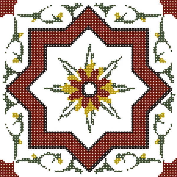 Semitono colorido inconsútil patrón retro estrella naturaleza espiral gree — Vector de stock