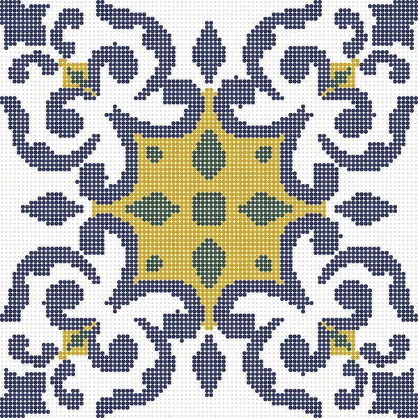 Halftone coloré motif rétro sans couture vintage bleu vert crier — Image vectorielle
