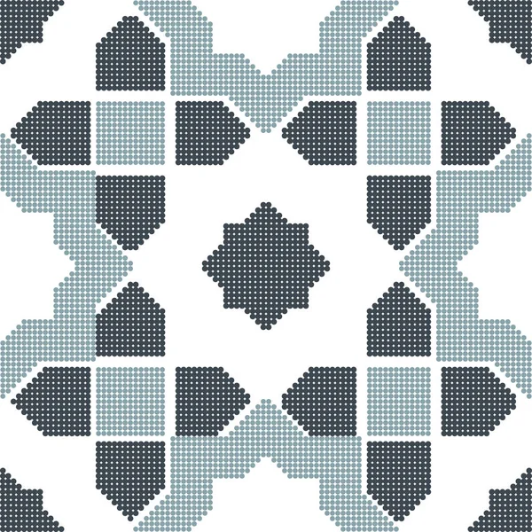 Demi-ton coloré motif rétro sans couture Islam star geometry cro — Image vectorielle