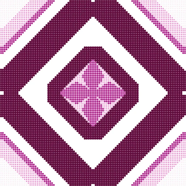Halftone kleurrijke naadloze retro patroon paars roze diamant che — Stockvector