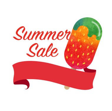 Renkli Sulu Boya doku vektör buzlu şeker yaz Satılık promotio