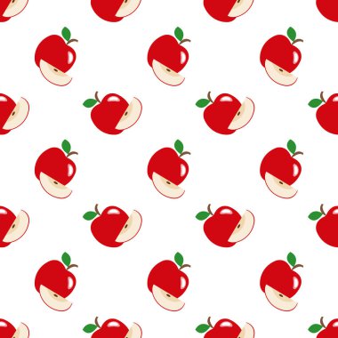 Sorunsuz arka plan görüntü renkli tropikal meyve Kırmızı elma