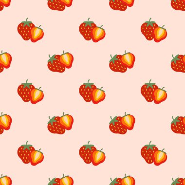 Sorunsuz arka plan görüntü renkli tropikal meyve çilek