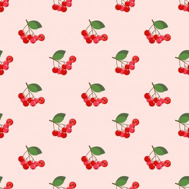 Sorunsuz arka plan görüntü kırmızı renkli tropikal meyve chokeberry