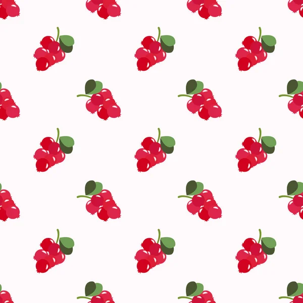Sfondo senza soluzione di continuità immagine colorato frutta tropicale cowberry lingo — Vettoriale Stock