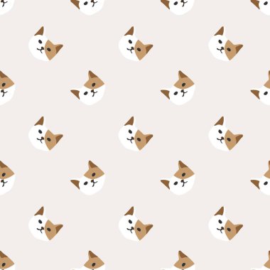 Sorunsuz arka plan kreş sevimli sevimli kedi yüz