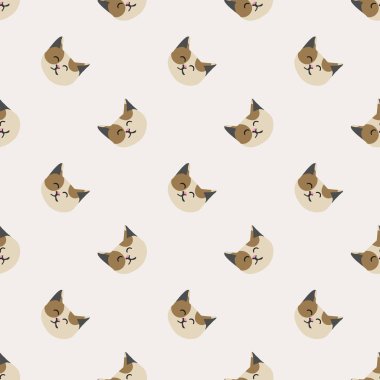 Sorunsuz arka plan kreş sevimli sevimli kedi yüz