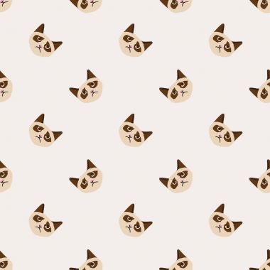 Sorunsuz arka plan kreş sevimli sevimli kedi yüz