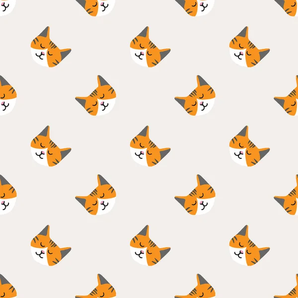 Sorunsuz arka plan kreş sevimli sevimli kedi yüz