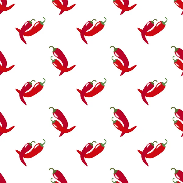 Nahtlose Hintergrundbild bunte pflanzliche Lebensmittelzutat rot — Stockvektor