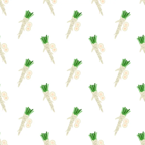 无缝背景图像五颜六色的蔬菜食物成分鹤 — 图库矢量图片