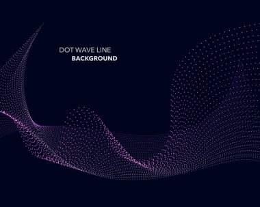 Zarif soyut vektör nokta dalga satırı fütüristik stili arka plan şablonu