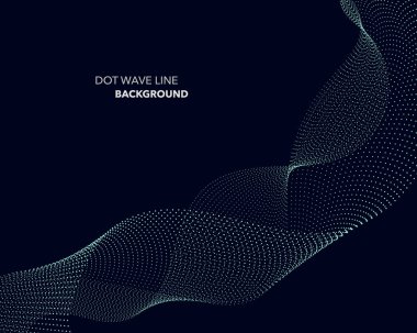 Zarif soyut vektör nokta dalga satırı fütüristik stili arka plan şablonu