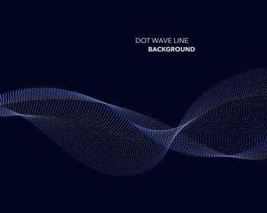 Zarif soyut vektör nokta dalga satırı fütüristik stili arka plan şablonu