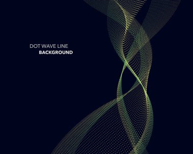 Zarif soyut vektör nokta dalga satırı fütüristik stili arka plan şablonu