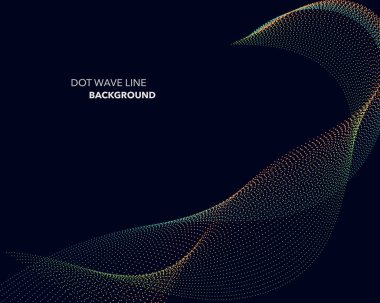 Zarif soyut vektör nokta dalga satırı fütüristik stili arka plan şablonu