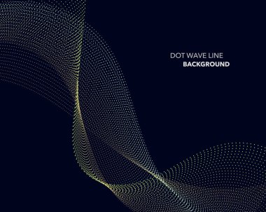 Zarif soyut vektör nokta dalga satırı fütüristik stili arka plan şablonu