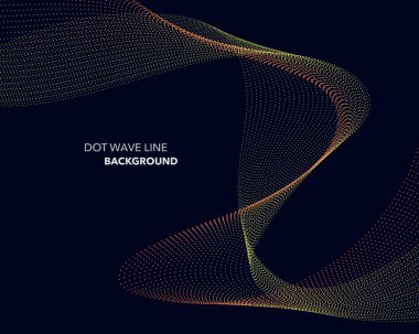 Zarif soyut vektör nokta dalga satırı fütüristik stili arka plan şablonu