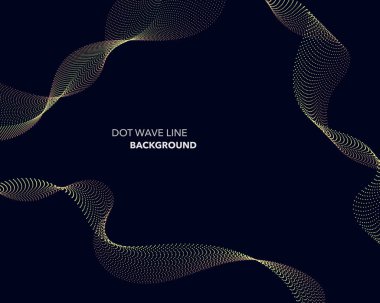 Zarif soyut vektör nokta dalga satırı fütüristik stili arka plan şablonu