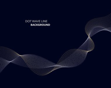 Zarif soyut vektör nokta dalga satırı fütüristik stili arka plan şablonu