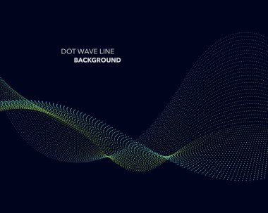 Zarif soyut vektör nokta dalga satırı fütüristik stili arka plan şablonu