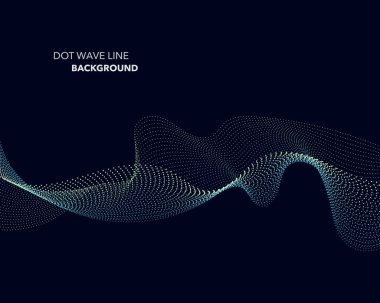 Zarif soyut vektör nokta dalga satırı fütüristik stili arka plan şablonu