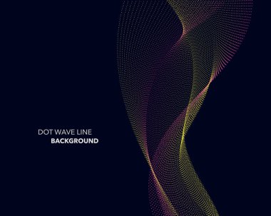 Zarif soyut vektör nokta dalga satırı fütüristik stili arka plan şablonu