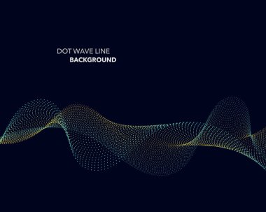 Zarif soyut vektör nokta dalga satırı fütüristik stili arka plan şablonu